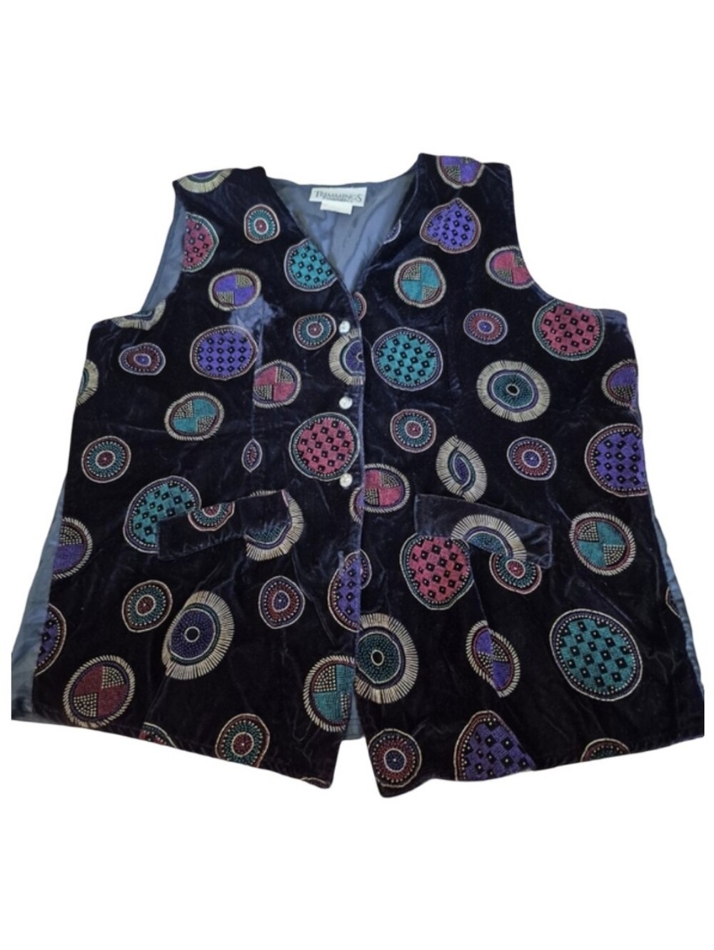 Vintage 90s Trimmings Womens Vest Size 42